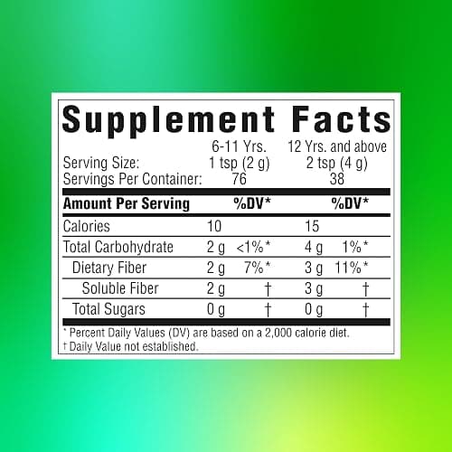 Benefiber Daily Prebiotic Fiber Supplement Powder for Digestive Health, Unflavored -124 Teaspoons (8.7 Ounces) thumbnail 9