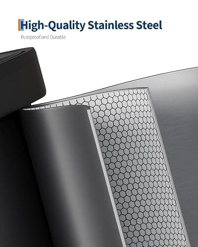 Garvee 13 gal / 50 L Stainless Steel Trash Can with Lid, Large Garbage Can for Kitchen, Rustproof Step-on Kitchen Metal Trash Bin with Liner Rim, Rear Handle, Soft Close Plastic Lid, Silver thumbnail 3