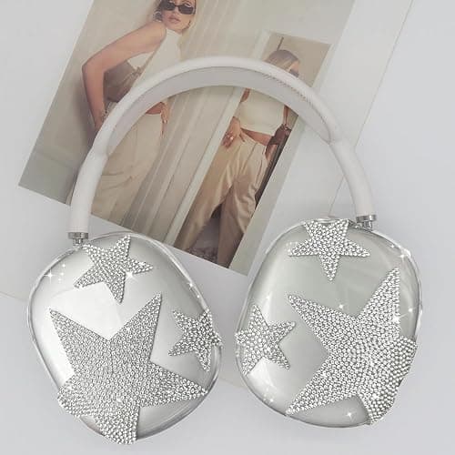 Case Cover for AirPods Max Headphones,Clear Soft Ear Cups Cover Accessories for Apple AirPods Max (2024/2020) (Stars) thumbnail 2