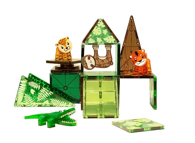 MAGNA-TILES Jungle Animals 25-Piece Magnetic Construction Set, The ORIGINAL Magnetic Building Brand thumbnail 7
