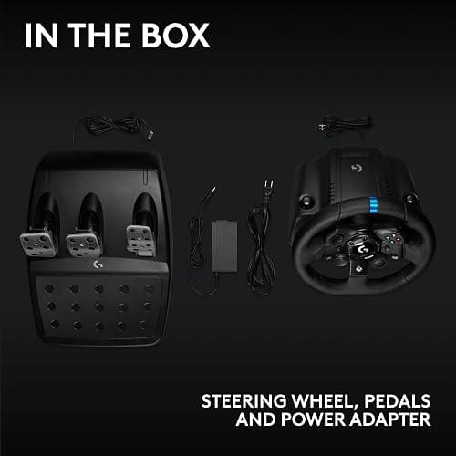 Logitech G G923 Racing Wheel and Pedals for Xbox Series X|S, Xbox One and PC featuring TRUEFORCE up to 1000 Hz Force Feedback, Responsive Pedal, Dual Clutch Launch Control, and Genuine Wheel Cover thumbnail 10