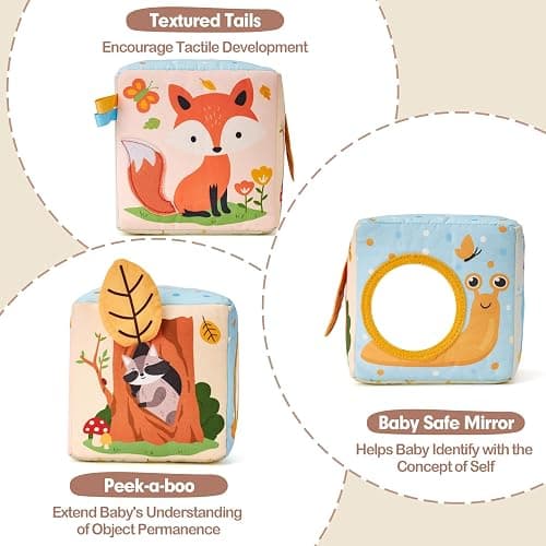 hahaland Baby Tissue Box Toy - Baby Toys 6-12 Months Stocking Stuffers for Babies Montessori Toys for 6 Month Old Must Haves - Boy Girl Shower Gifts 6 9 12 18 Months Old Sensory Pulling Play Scarf Toy thumbnail 5