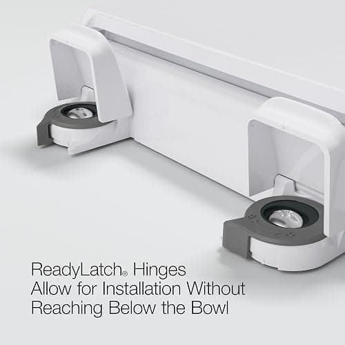 KOHLER 4636-RL-0 Cachet ReadyLatch Elongated Toilet Seat Slow Close, Soft Close Toilet Seat Quiet Lid, Contoured Grip-Tight Bumpers Installation Hardware, Apartment Essentials, White thumbnail 7