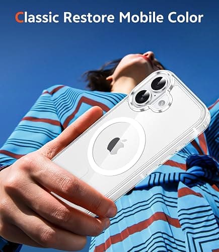 FNTCASE for iPhone 17 Case Clear: Magnetic Phone Cases with Screen Protector Drop Proof Compatible with Magsafe Slim Anti Yellowing Rugged Shockproof Protective Transparent Cell Cover (A-Clear) thumbnail 7