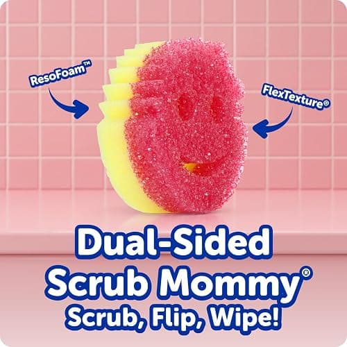 Scrub Mommy Kitchen Sponges - Dual-Sided Dish Sponges for Scrubbing - Non-Scratch Cleaning Sponges for Washing Dishes, Bathroom & Multi-Surface Cleaning - Online Exclusive (3 Count) thumbnail 2
