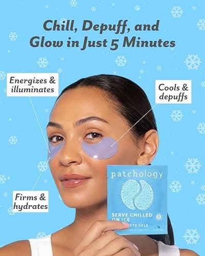 Patchology Iced Cooling Under Eye Patches for Puffy Eyes, Dark Circles & Wrinkles, Undereye Gel Patches with Peptides, Cloudberry Oil & Bakuchiol, Teen Christmas Gifts & Stocking Stuffers (5 Pairs) thumbnail 2