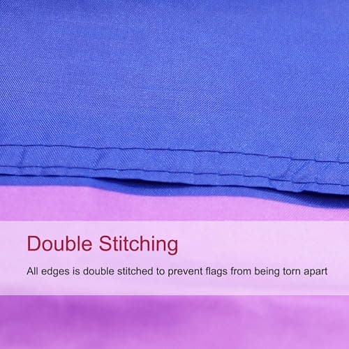 EKEV 3x5 Foot Bisexual Pride Flag - LGBT Bi Gay Flags with Brass Grommets & Canvas Header & Double Stitched & Vivid Bright Colors thumbnail 5