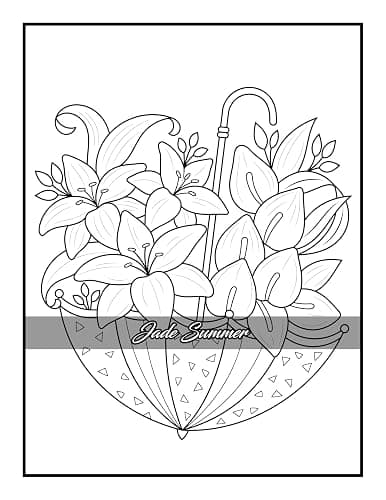 100 Flowers: An Adult Coloring Book with Bouquets, Wreaths, Swirls, Patterns, Decorations, Inspirational Designs, and Much More! thumbnail 9