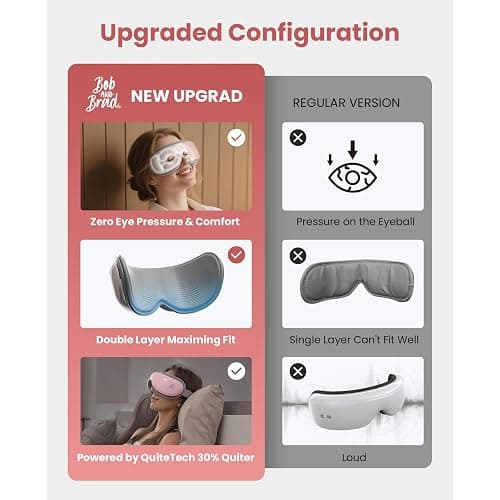 BOB AND BRAD Eye Massager FSA Eligible/HSA Eligible, EyeOasis 2 Temple Massager with Heat, Smart Eye Mask for Migraine with BT Music, Reduce Dry Eyes Improve Sleep, Christmas Gifts for Women Mom Wife thumbnail 9