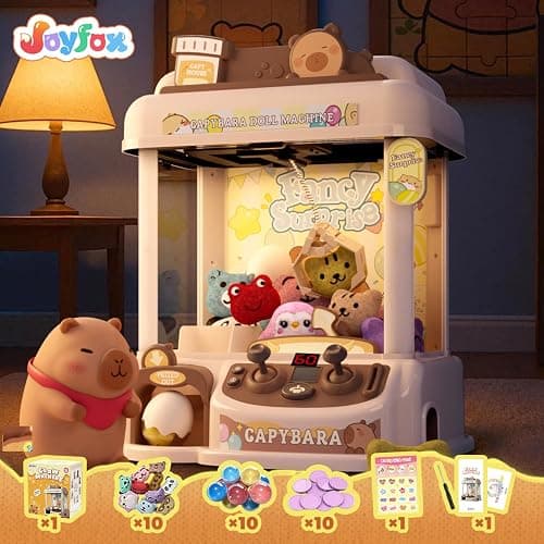 Claw Machine for Kids, Capybara Mini Machine for Age 3+, Toy Claw Machines with Plush and Squishy Prizes for Girls, Candy Grabber Dispenser Toy for Boys, Birthday Gifts for Kids Age 3 4 5 6 7 8 thumbnail 2