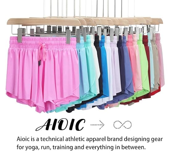 Girls Butterfly Shorts Kids Flowy Short Running Girl's Skirts Athletic Skorts with Pocket thumbnail 3