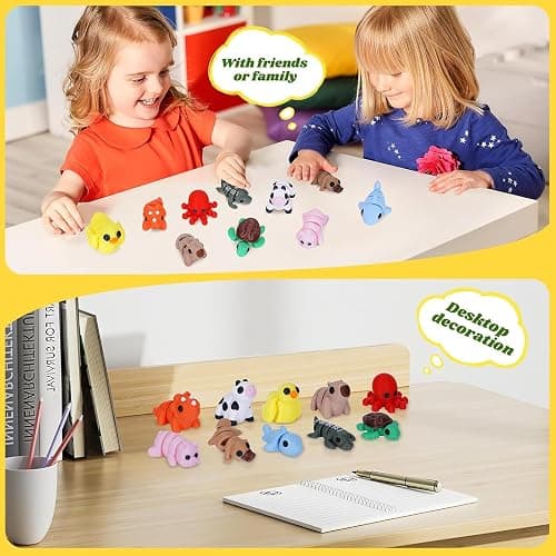 fKiZanthene 3D Printed Animals, Mini 3D Printed Toys, Play Figures for Home, Office, Party, and Photographic (Random Style and Color) thumbnail 7