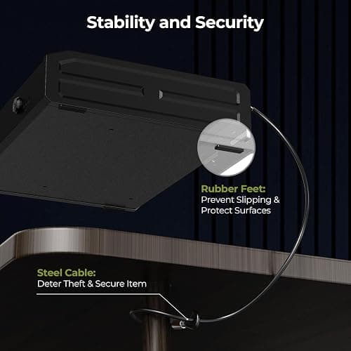 ONNAIS Large Biometric Gun Safe - Fingerprint Pistol Safes with Internal Light, Three Unlock Methods, and Emergency Power Supply, Gun Lock Box for Home, Nightstand, Bedside, and Car Use thumbnail 6