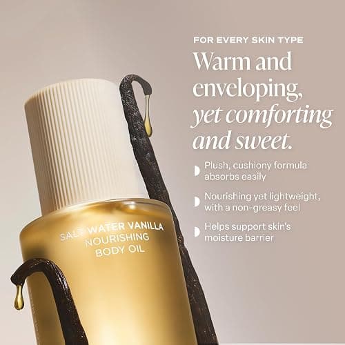 Saltair Body Oil - Luxurious Salt Water Vanilla After Shower and Bath Oil for Women and Men. Botanical, Non-Greasy, Well-Absorbing Moisturizer for Hydrating Dry Skin – 4oz Bottle thumbnail 5