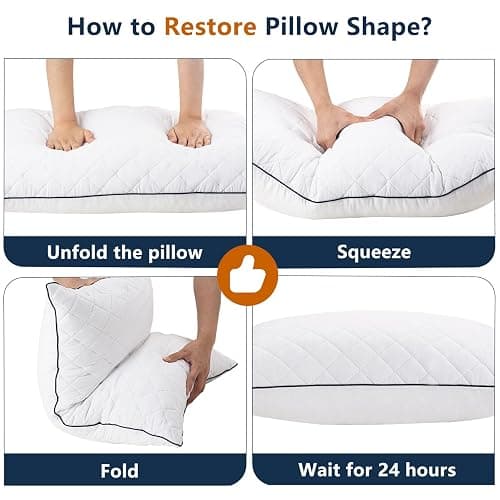 1 MIDDLE ONE Body Pillow, Memory Foam Body Pillows for Adults Sleeping, Long Pillow for Bed, Big Large Firm Full Body Pillow for Side Sleeper, 20x54 Inch, White thumbnail 9