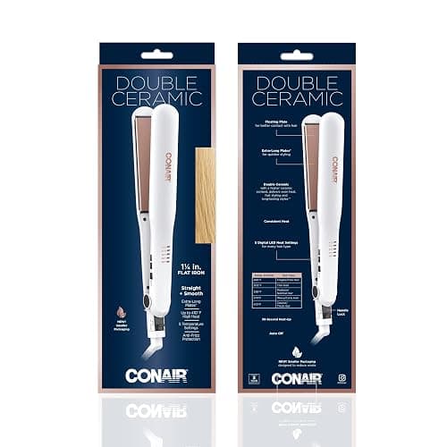Conair Double Ceramic Flat Iron, 1 1/4-inch Hair Straightener thumbnail 7