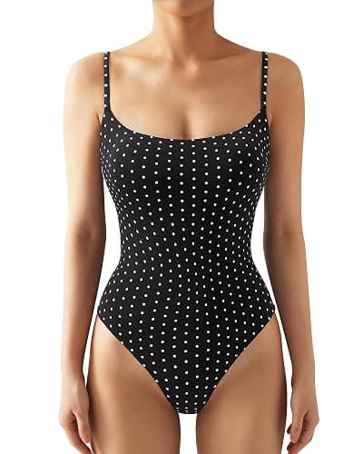 SUUKSESS Women Sexy Square Neck Thong Bodysuit Backless Cami Bodysuit Top - Image 1