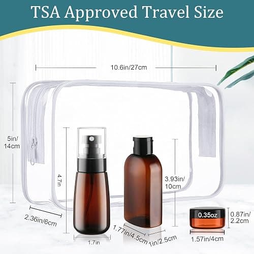 Cosywell Travel Bottles for Toiletries 10PCS TSA Approved Shampoo and Conditioner Bottles Leakproof Plastic Spray Bottle Refillable Travel Containers for Cream Lotion Rose Water thumbnail 2