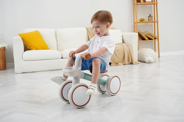 KidRoller Kid's Balance Bikes for 1 Year Old Boys and Girls, 12-36 Months Toddler Ride-on with Adjustable Seat and a Front Basket, First Birthday Gifts (Green) thumbnail 7