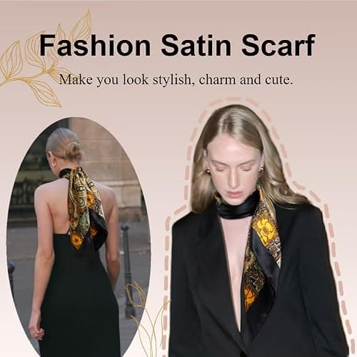 Head Scarf for Women Red Silk Bandana Pirate Costume Accessories, Pirate Head Scarf for Hair Wrapping and Sleeping 35 Inches thumbnail 6
