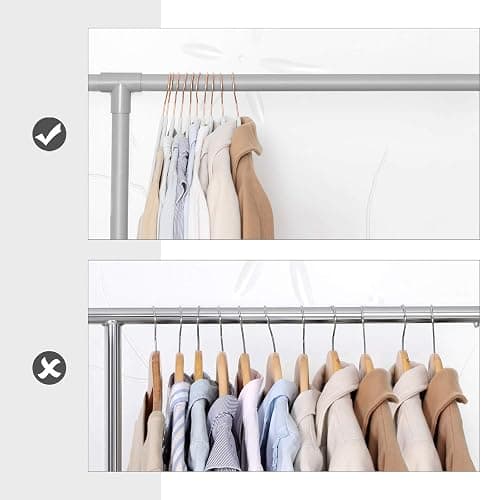 SONGMICS Slim Velvet Hangers, Non-Slip Clothes Hangers with Rose Gold Swivel Hooks, Space-Saving, for Closet, 50 Pack, White UCRF026W03 thumbnail 6