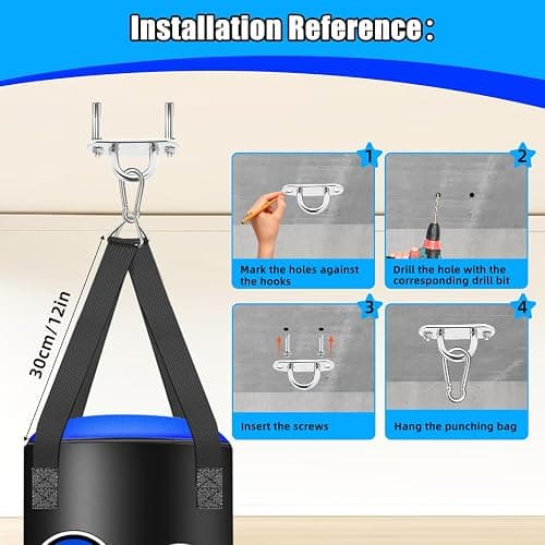 Filled Punching Bag for Kids with Gloves, 2 FT Hanging Punching Bag Boxing Bag with 4.4lb Sponge Filler and 6OZ Gloves, Kids Boxing Set Karate Gifts for Training Karate Kickboxing Muay Thai thumbnail 5