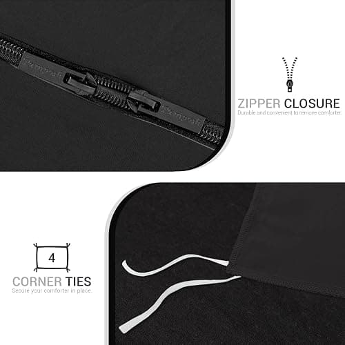 Pamposh Double Duvet Set - Pre-Washed Microfibre Bedding Set for Added Softness & Comfort - Lightweight Premium Quilt Cover Set for All Seasons With Zipper Closure thumbnail 7