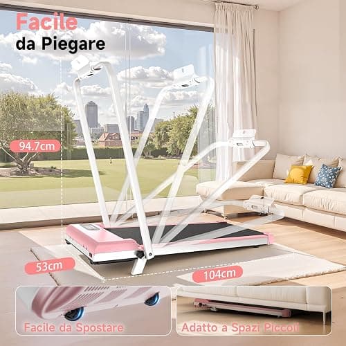 Dskeuzeew Tapis Roulant Con Inclinazione 7%, 3 IN 1 Tapis Roulant Pieghevole, Walking Pad thumbnail 9