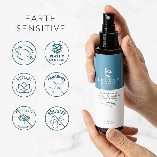 Hyaluronic Acid Toner for Face - USA Made with Natural & Organic Ingredients, Hydrating Toner with Niacinamide, Softens and Smoothes Dry & Sensitive Skin, Fragrance-Free Skin Care Spray thumbnail 6