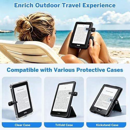 Page Turner Ring for Kindle,Remote Control for iPhone iPad Android Tablets E-Readers,Clicker Page Turner for Kindle Accessories for Camera Video Record&Shutter Selfie (Black) thumbnail 6