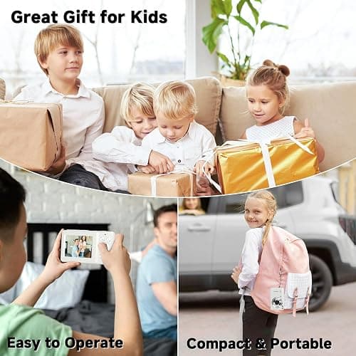 Digital Camera, 44MP Compact Camera, FHD 1080P Point and Shoot Digital Cameras with 16X Zoom, Face Detect, Smile Capture, Anti Shake, for Boys Girls Teens Gifts (White) thumbnail 7