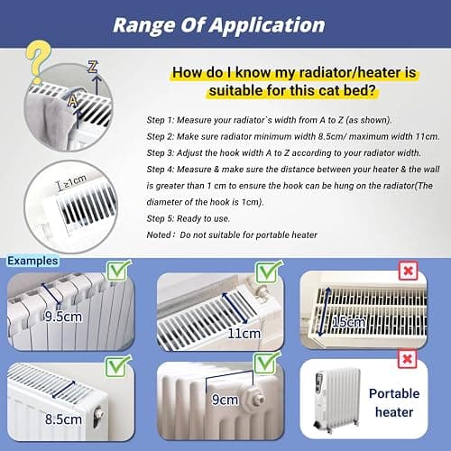 Happi N Pets Grand lit pour Chat avec radiateur, perchoir Chauffant pour Grand Chat avec Housse en Peluche Lavable, Crochets métalliques réglables, hamac Confortable, Beige thumbnail 5