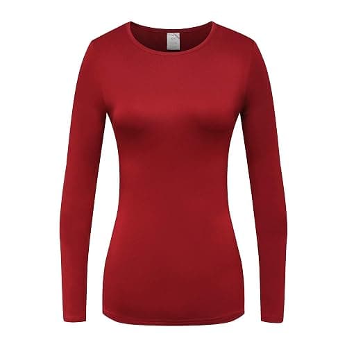 OThread & Co. Women's Long Sleeve T-Shirt Comfy Underscrub Tee Basic Stretch Layer - Image 1