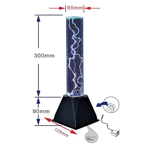 PUXTIW 12 inch Plasma Tube，Fancy Club Decor and Science Education Gifts，Plasma Ball Sensor Lighting Plate with Music,Voice and Touch Response(Clean and Transparent lamp Tube) thumbnail 7