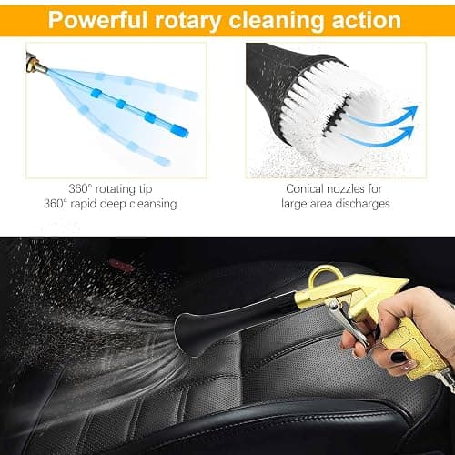 QZQUFJ Air Compressor for Car Detailing Detailing Tool, High Pressure Air Gun Dry Cleaning Tool Kit, Air Gun, Car Clean Gun, Cleaning Gun, for Car Dry Cleaning thumbnail 4