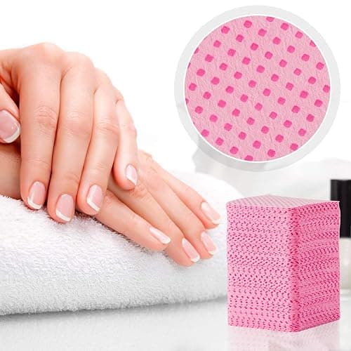 MAQIHAN 600 Lint Free Nail Wipes - Pink Nail Polish Remover Wipes Lint Free Nail Wipes Pads for Gel Nails No Lint Nail Glue Wipes Eyelash Extensions Toallitas Para Uñas Sin Pelusa Nail Supplies thumbnail 3