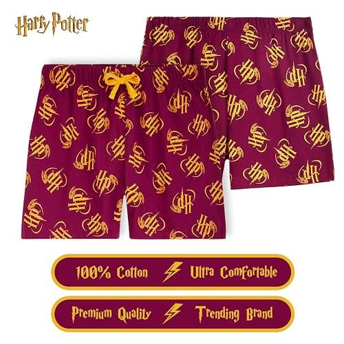 Harry Potter Girls Short Pyjama Set, 2 Piece Breathable Lounge Wear thumbnail 4