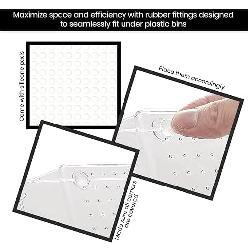KICHLY Pack of 25 Clear 4 Sizes Makeup Drawer Organiser set, Acrylic Organization Plastic Storage Organiser tray for Bathroom, Vanity, Office Desk, kitchen, Bedroom thumbnail 7
