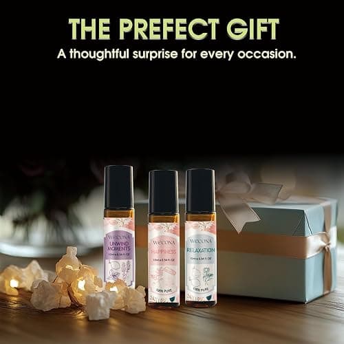 Wecona Aromatherapy Essential Oil Roll-On Set – 6x10ml Essential Oil Blends with Roller Bottles, Portable Essential Oils for Diffusers for Home,Relaxing Gift for Women & Men thumbnail 7