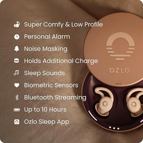 Ozlo Sleepbuds® | Comfortable Side Sleeper Headphones | Up to 10 Hours of Bluetooth LE Streaming | Science-Backed Sleep Sounds | Snore Blocking Comfortable Earbuds thumbnail 8