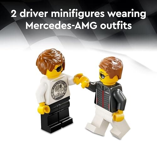 LEGO Speed Champions Mercedes-AMG G 63 & Mercedes-AMG SL 63 Car Toys, Vehicle Playset for Kids, 2 Building Sets with 2 Driver Minifigures, Gift for 10 Plus Year Old Boys and Girls 76924 thumbnail 7