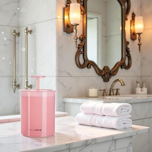 DPWOUM 1Pc Pink Face Cleanser,Facial Cleaning Tool,Shower Bath Shampoo Foam Maker Travel Household Cup Bubble Foamer,No Harm to Your Skin Facial Cleansing Washes thumbnail 4