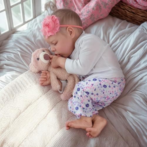 JIZHI Lifelike Reborn Baby Dolls Girl, 17 Inch Real Baby Doll Soft Body Realistic Newborn Vinyl Silicone Baby Doll Full Body Poseable Real Life Baby Dolls with Feeding Kit Gift Box for Kids Age 3+ thumbnail 4