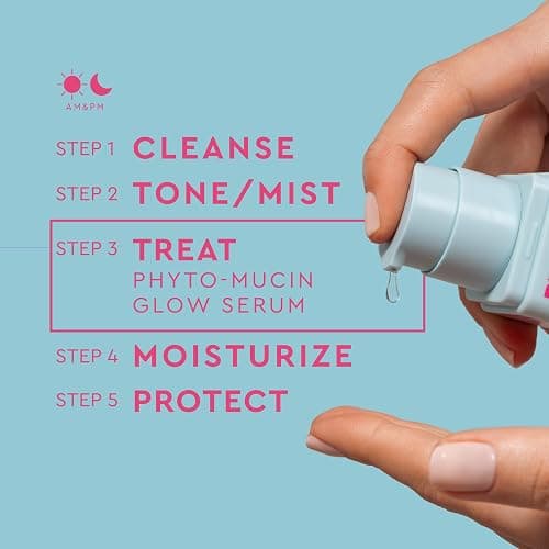 BYOMA Phyto-Mucin Glow Serum - Mucin Face Serum for Glass Skin - Plumps, Primes + Hydrates - Flawless Primer and Makeup Base - Strengthens Skin Barrier - 1.35 fl.oz thumbnail 4