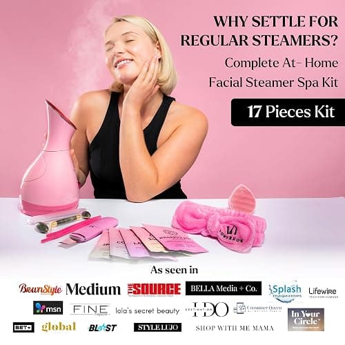 Facial Steamer Spa Gifts with Complimentary 17 Skin Care Tools | Face Steamer for Facial Deep Cleaning | Towel Warmer & Humidifier Mode| Self Care Gifts for Women, Spa Gifts, Christmas Gifts for Women thumbnail 2