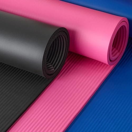 Amazon Basics 1/2 Inch Extra Thick Exercise Yoga Mat with Carrying Strap, Cushioned Support, for Fitness and Gym Workouts thumbnail 4