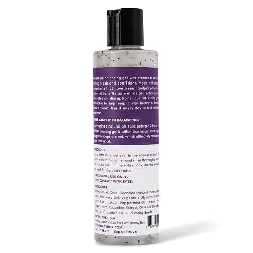 Her Fantasy Box | Refresh pH Balancing Shower Gel - Natural Feminine Hygiene Solution for Gentle Cleansing, Odor Control, and Skin Nourishment - pH-Balanced Formula for All Skin Types (8 oz) thumbnail 4