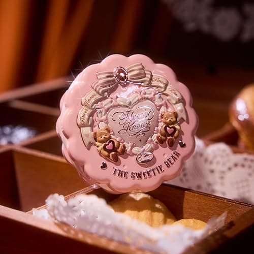 Flower Knows The Sweetie Bear Silk Satin Blush & Brush Set,Talc-Free Rose Pink Powder Blush,Highly Pigmented,Buildable&Blendable,Radiant Cheek Color for a Lively Glow,Gift-Worthy(03 Rose Chanson) thumbnail 6