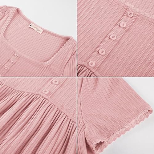 Belle Poque Women's Summer Cute Tops Short Sleeve Babydoll Peplum Top 2026 Square Neck Casual Shirts Teen Top Tee thumbnail 5