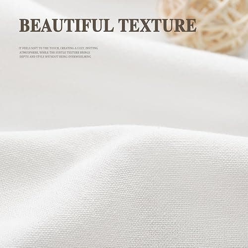 XOGUIBO Farmhouse Shower Curtain with Ruffle Hem Linen White Shower Curtains for Bathroom Country Vintage Rustic Natural Fabric, 72" W x 72" L thumbnail 4
